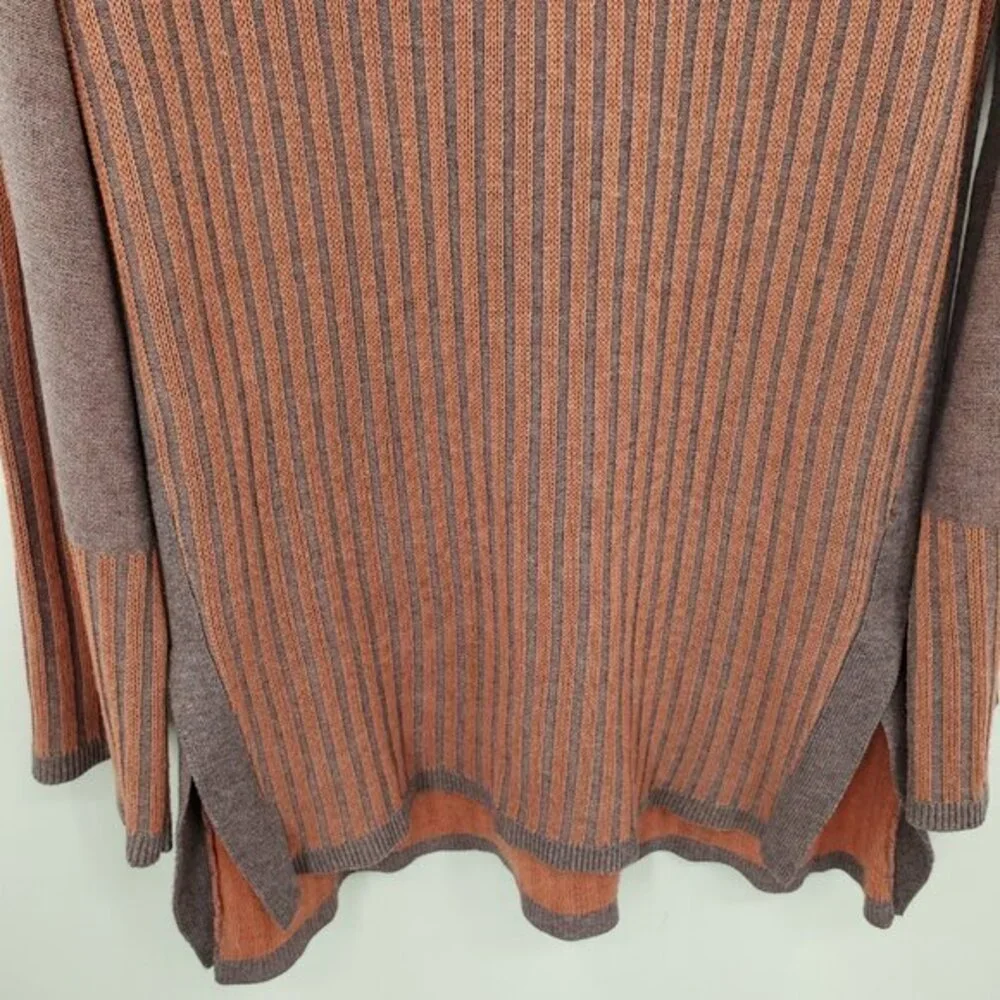 Smartwool Shadow Pine V-Neck Rib Sweater M Sparrow Heather/Sunset Coral Heather